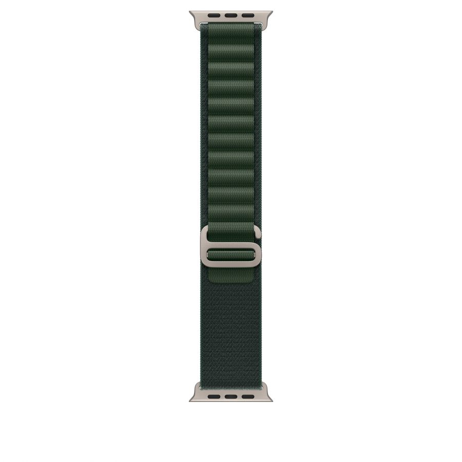 Ремешок Apple Watch Ulta 49mm Dark Green Alpine Loop - Natural Titanium Finish - M оригинал