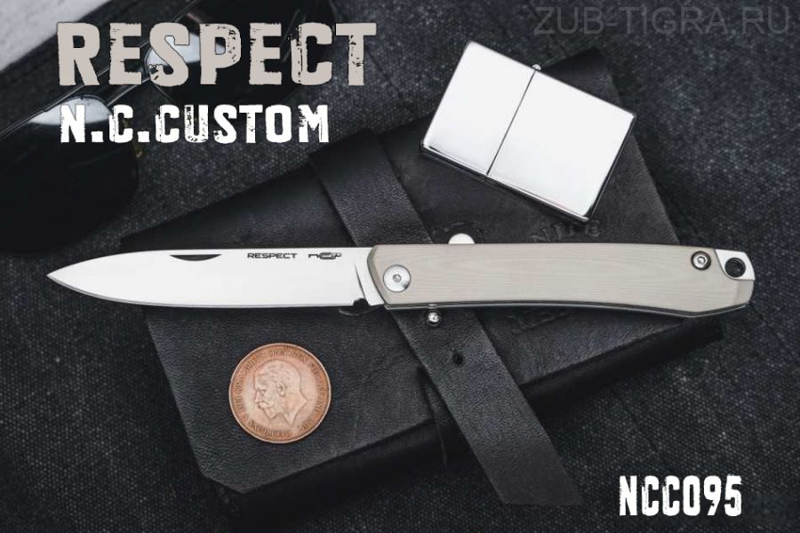 Нож N.C.Custom Respect G10 Tan Satin