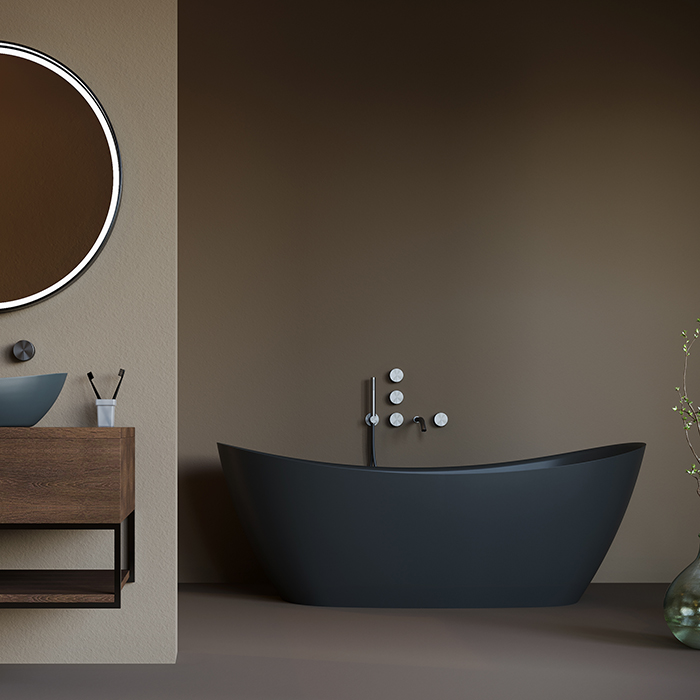 Изображение Отдельностоящая ванна из искусственного камня Salini Noemi 170х75 101712GF с возможность покраски в палитру RAL