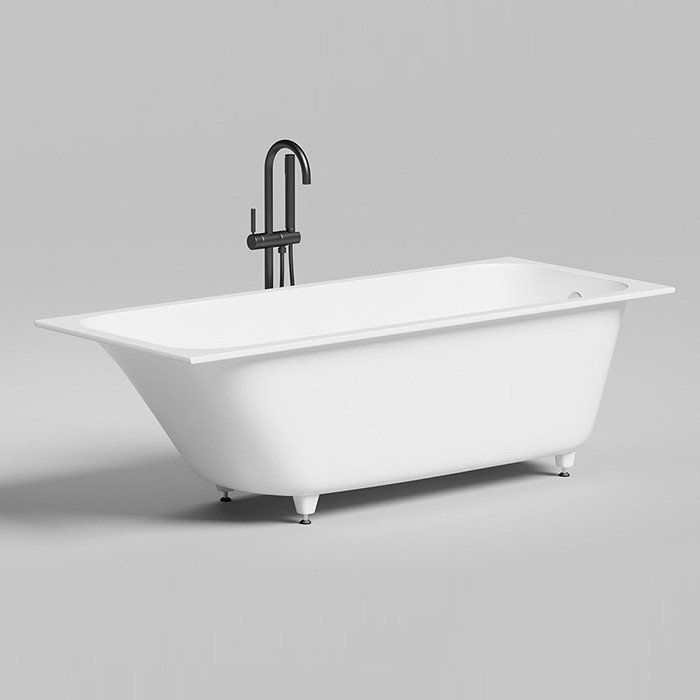 Изображение Белая ванна из искусственного камня Salini Orlanda VASTO 190х100 102014G