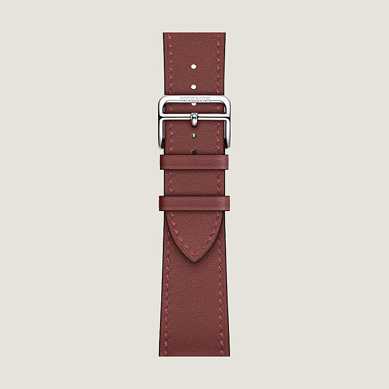 Ремешок Apple Watch Hermès Rouge Swift Leather Single Tour из кожи (для корпуса 40/41/42 мм)