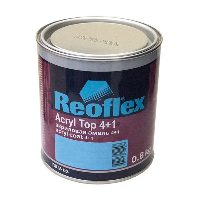 Reoflex Акриловая эмаль 4+1 рубин 110, объем 800гр.