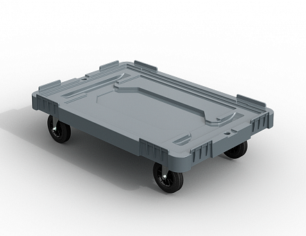Дигрус Пластиковая тележка 600х400 мм для ящиков (сплошная)