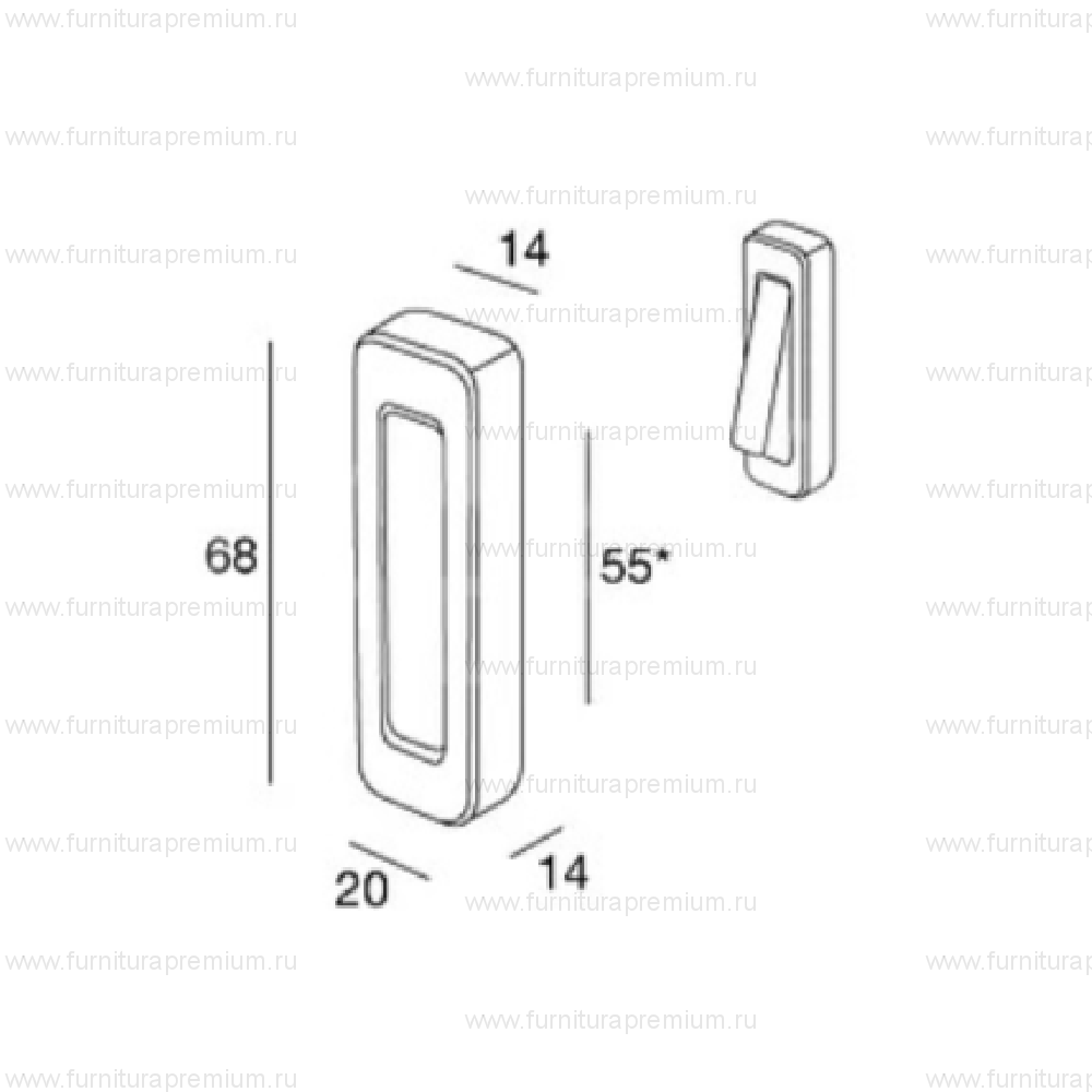 Ручка Pamar MN295 Z для раздвижных дверей