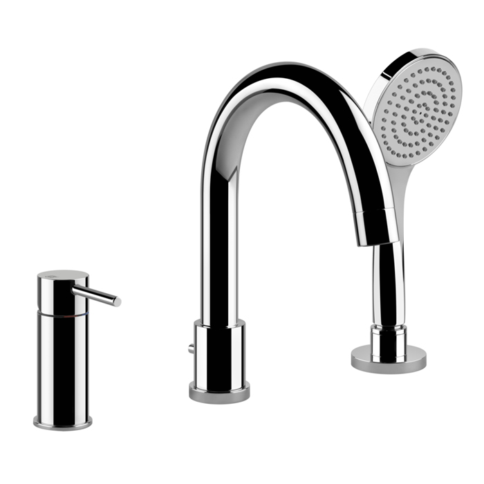 Смеситель для ванны Gessi Emporio Via tortona с 3 отверстиями и шлангом 1,50м 18637