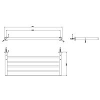 Подвесная полка Gessi Emporio accessories 60 см 38950 схема 4