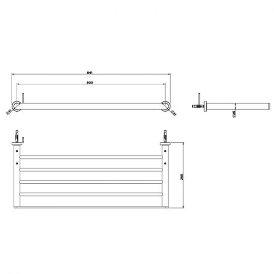 Подвесная полка Gessi Emporio accessories 60 см 38950 схема 4