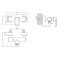 Подвесной смеситель для душа Gessi Emporio Via manzoni 38631 схема 4