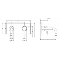 Встраиваемый смеситель для раковины Gessi Emporio Via tortona с изливом 14.6 см 44823 схема 4