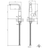 Смеситель для раковины Gessi Emporio Via manzoni с 1 отверстием 47124 схема 4