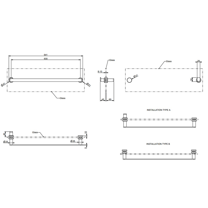 Полотенцедержатель Gessi Emporio accessories 60 см 38913 ФОТО