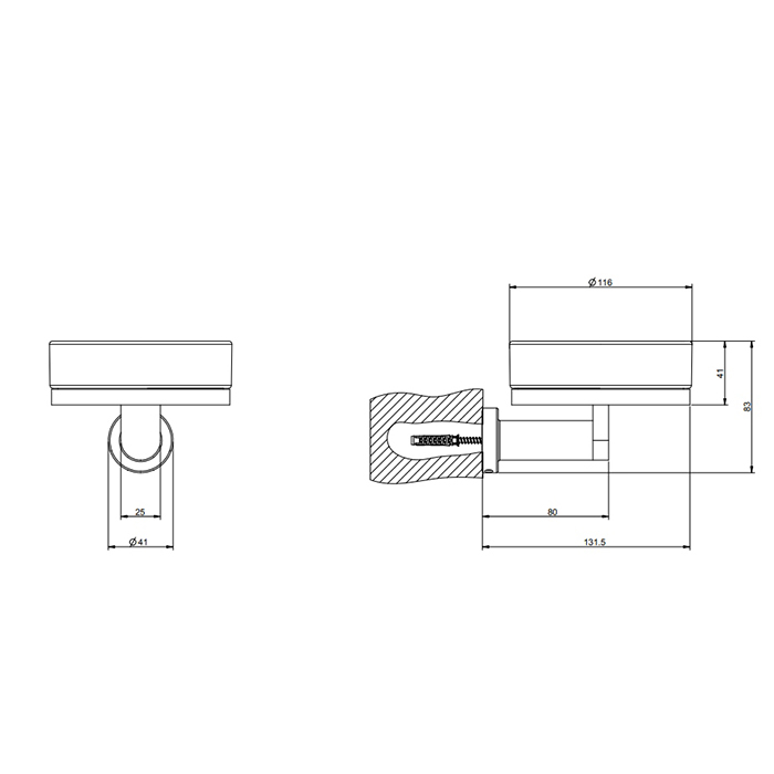 Подвесная мыльница Gessi Emporio accessories из сатинированного стекла 38803 ФОТО