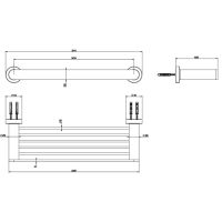 Настенная полка Gessi Emporio accessories 30 см 38945 схема 4