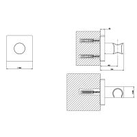 Неподвижный держатель для душевой лейки Gessi Emporio shower 47357 схема 4