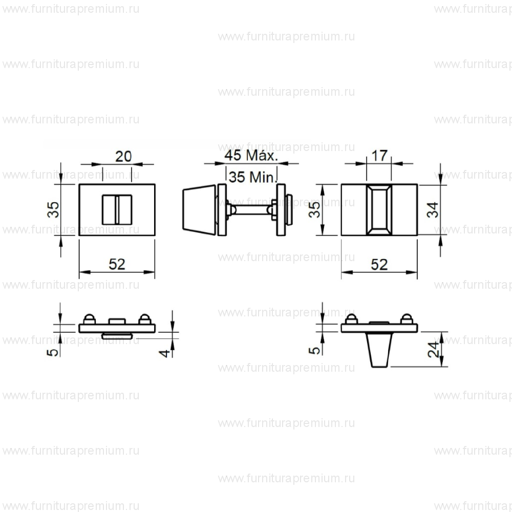 Накладка-фиксатор Tupai 4086 5RE