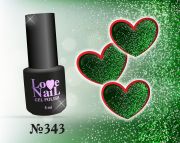 343 LoVe Nail гель лак класса премиум Diamond gloss 5 мл.