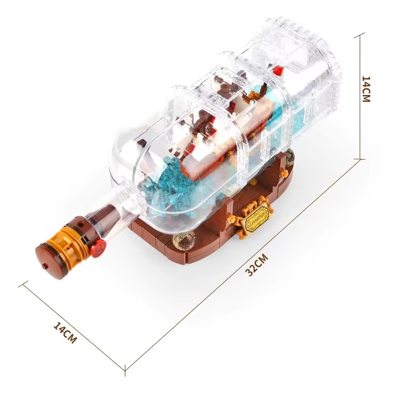 Конструктор в бутылке корабль 662 детали 11050