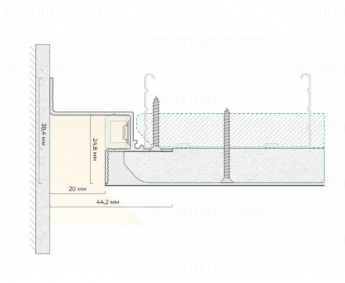 Теневой потолочный профиль БП 309