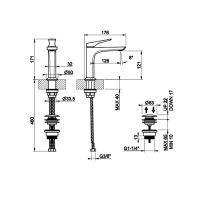 Смеситель для раковины Gessi Ventaglio 72051 схема 14