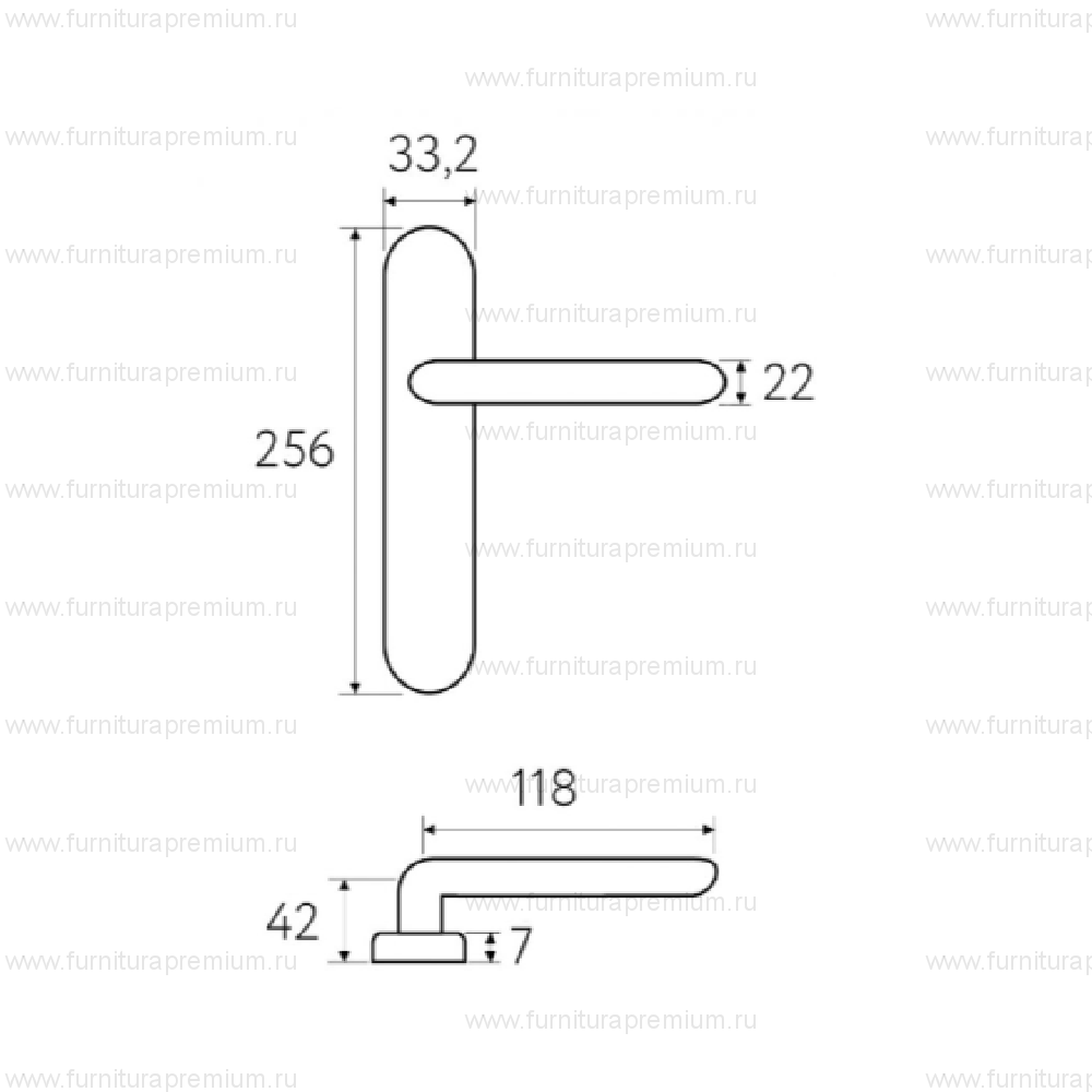 Ручка на планке Fratelli Cattini Farfalla CYL PL01