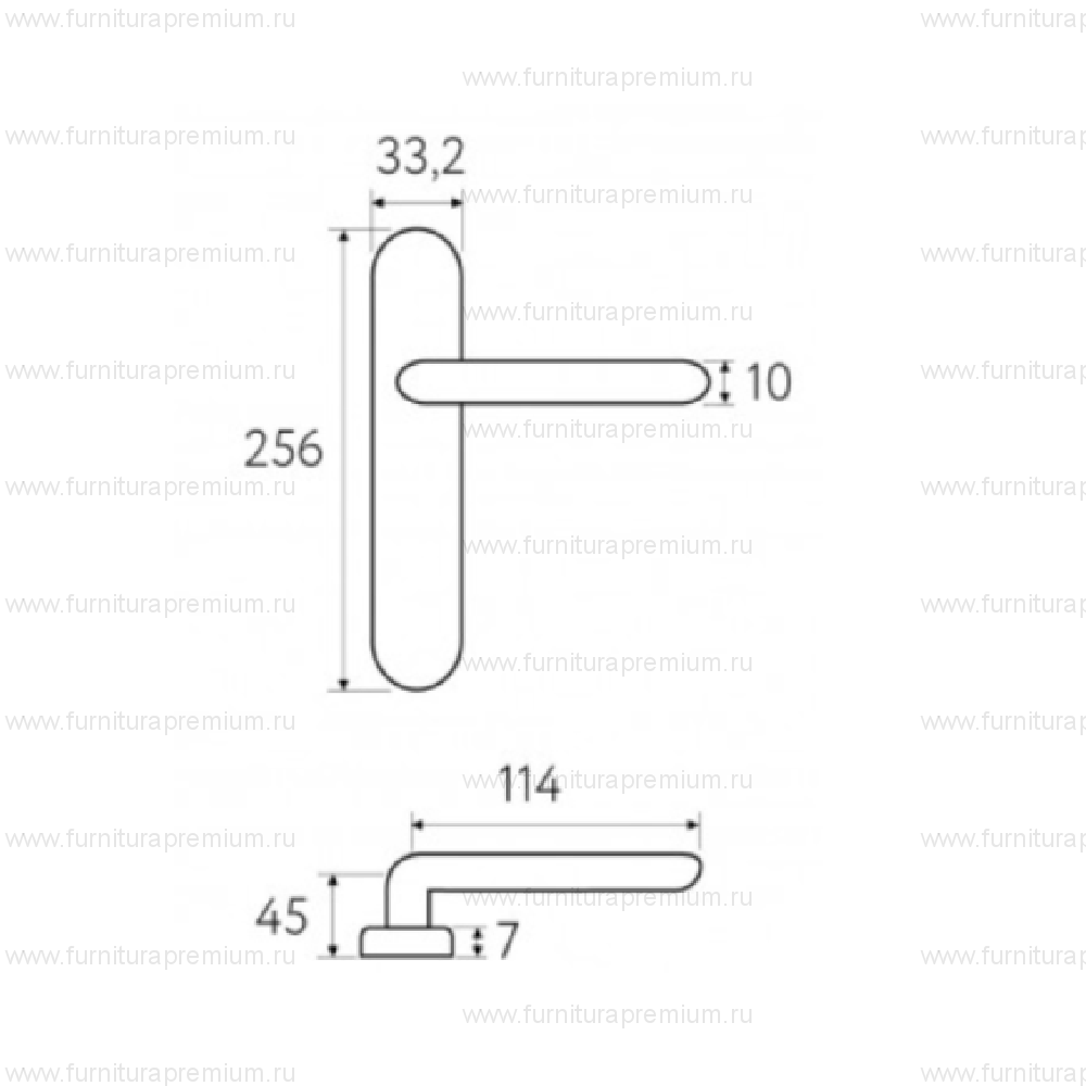Ручка на планке Fratelli Cattini  Luccia PL01