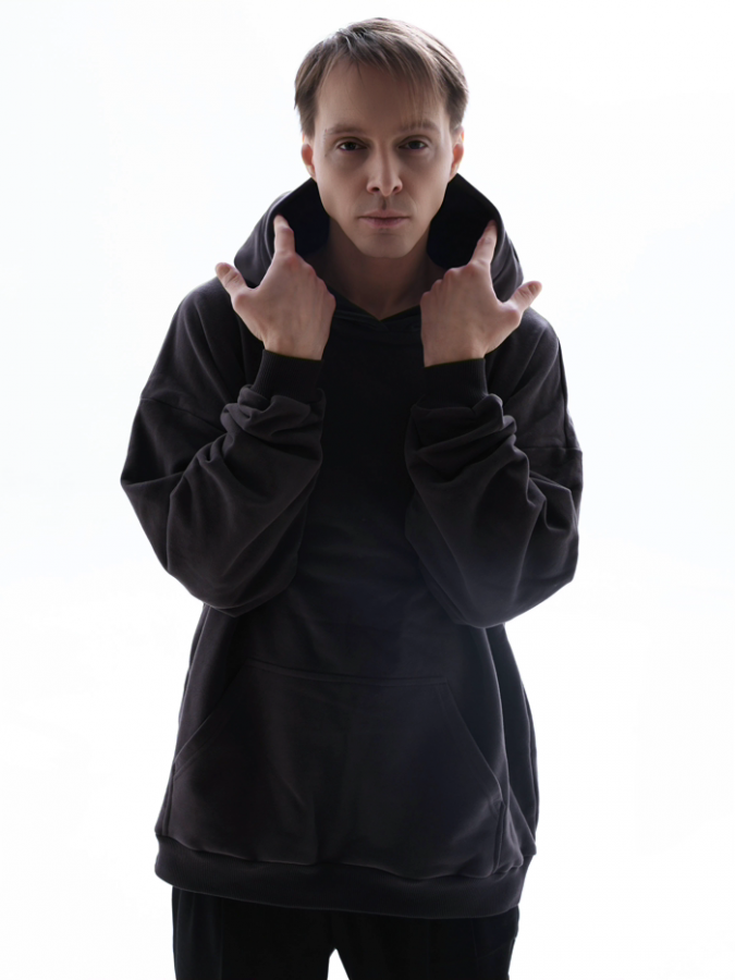 Худи оверсайз в цвете графит мужское