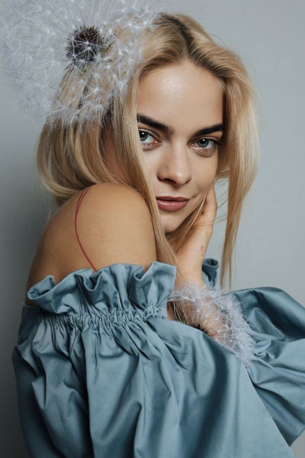 Платье Celesta из хлопка голубое