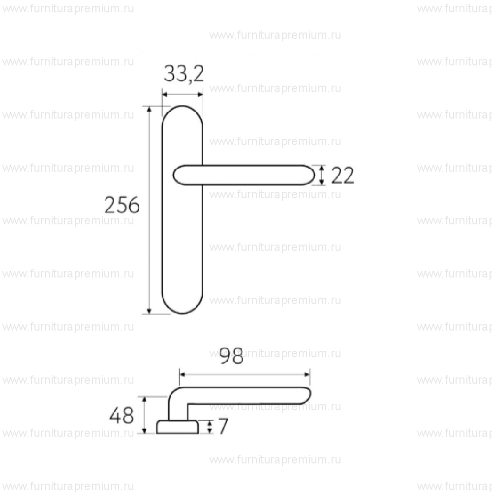 Ручка на планке Fratelli Cattini  Toscana Cyl PL01