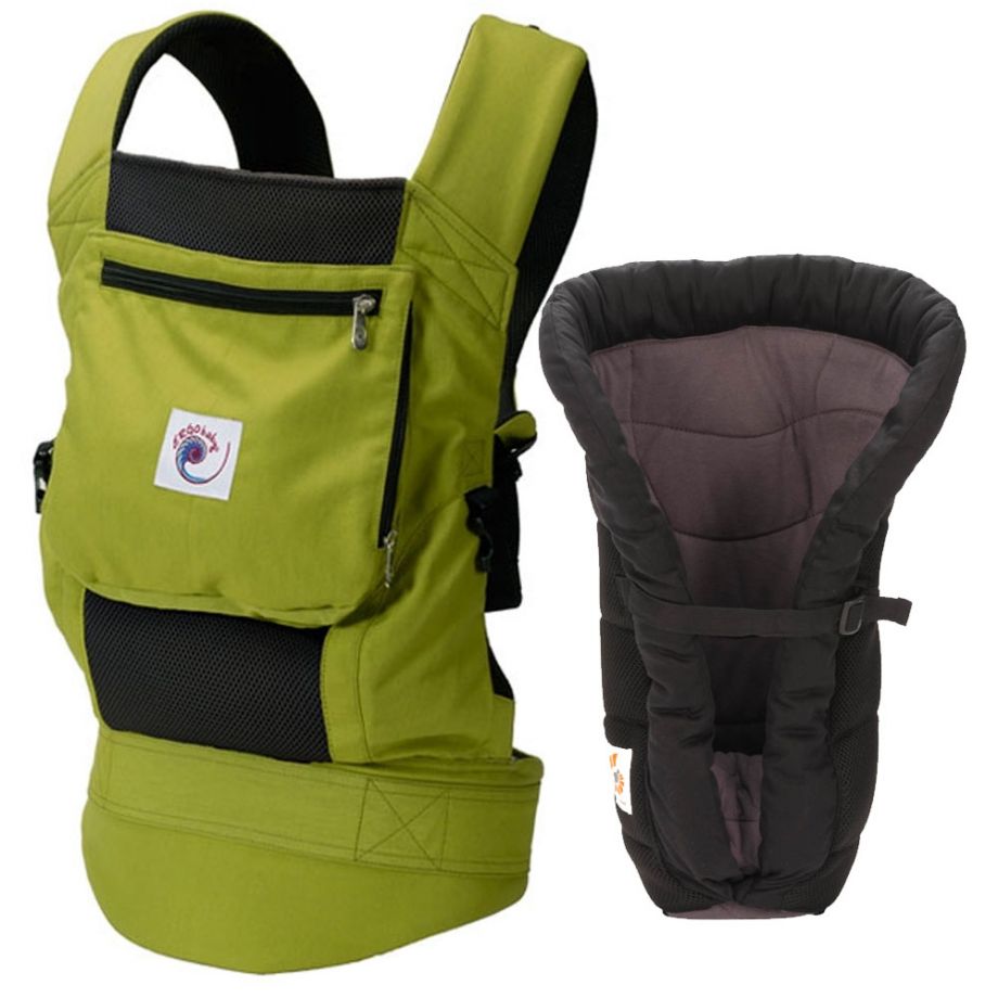 Комплект эргорюкзак+вставка Bundle of Joy Ergobaby Carrier Performance Spring Green +Infant Insert Heart2Heart