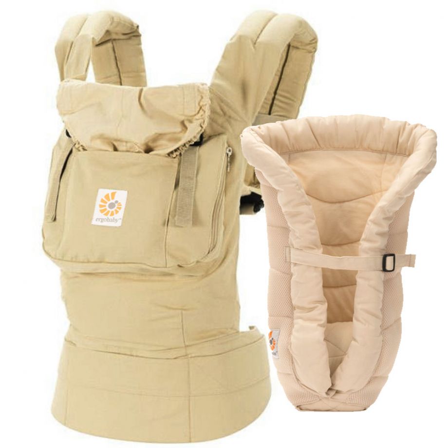 Комплект эргорюкзак+вставка Bundle of Joy Ergobaby Carrier Original Camel +Infant Insert Heart2Heart