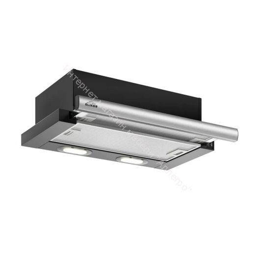 Встраиваемая вытяжка Elikor Интегра 50П-400-В2Л чёрный/нержавеющая сталь