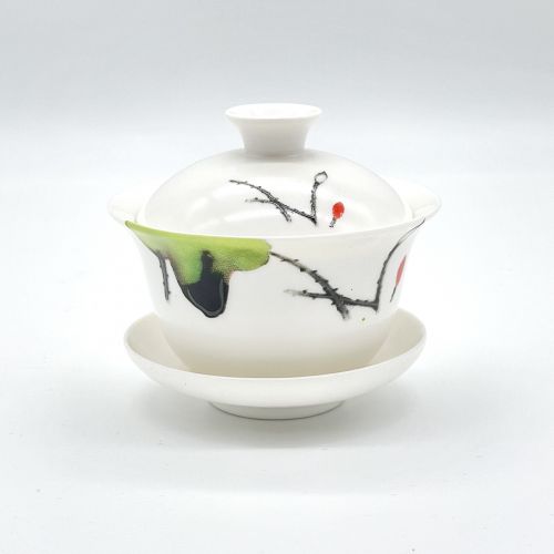 Набор для чайной церемонии "Бутон лотоса" Гайвань 100 мл+ Чахай 130 мл(чаша справедливости) + 6 чайных пар по 25 мл