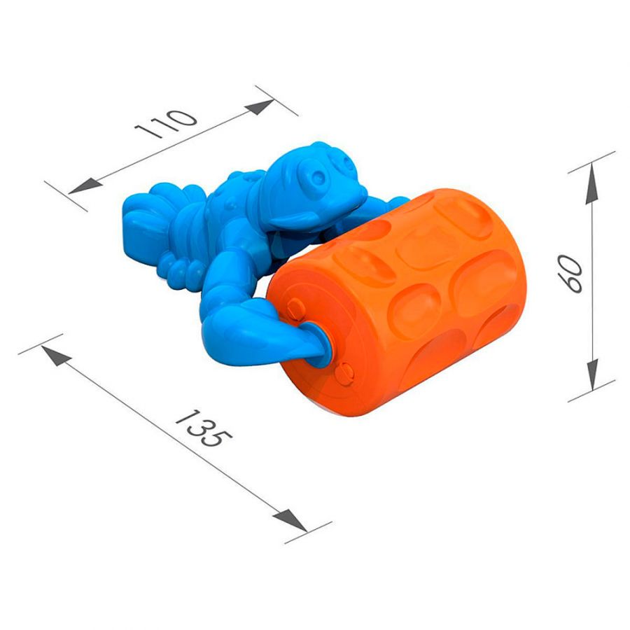 Набор  для песка №129 (валик "рак", 3 формочки)