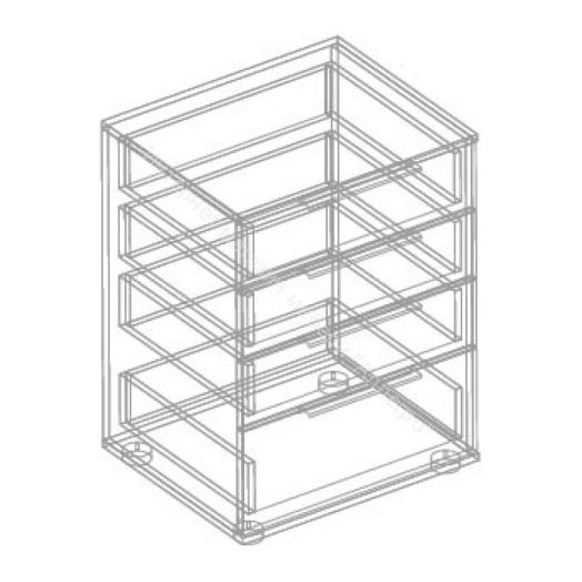 Комод с 4 ящиками "Моника" Айрон Рок/Белый Лофт