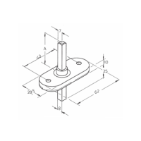 Оконная ручка Extreza  Flexa 335 HW схема