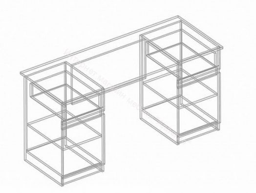 Стол письменный 2-х тумбовый "Бьянко"