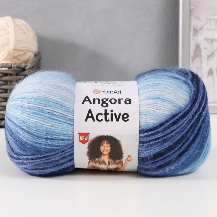 Пряжа для вязания спицами, крючком YarnArt, Angora Active, 20% шерсть, 80% акрил, 500 м/100 г, (842)