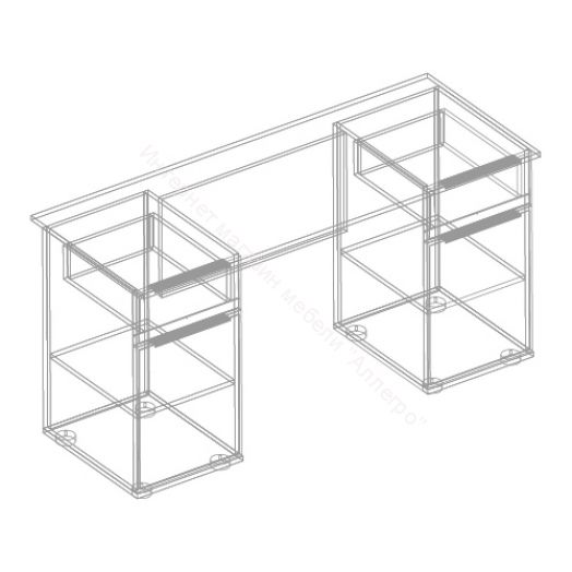 Стол письменный 2-х тумбовый "Лео 2"