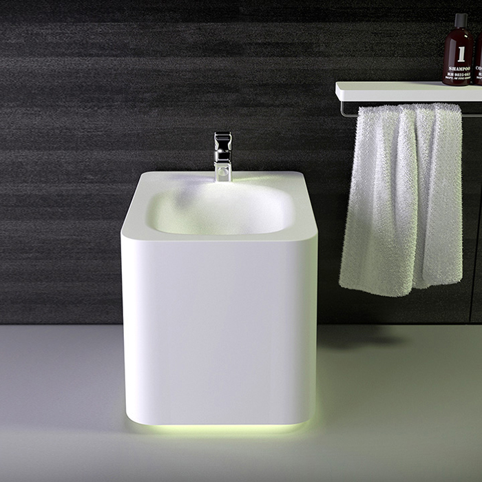 Изображение Напольное биде Knief Shine с 1 отверстием под смеситель 58х39х41 см