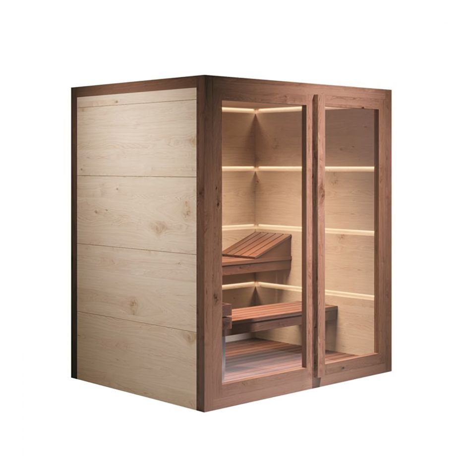 Изображение Сауна Gruppo Treesse Aura с 1 стеклянной панелью 160х120х216