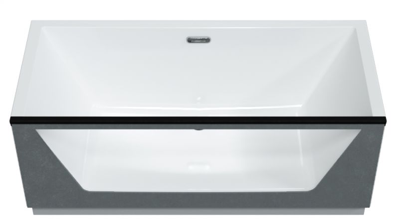 Ванна 1Marka Aima Design NEO 170х75 1 стекло (принт бетон)