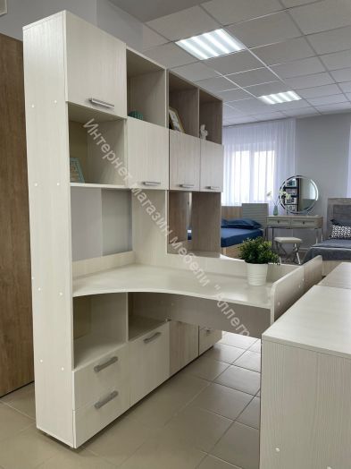 Стол компьютерный "Умка" (левое исполнение) Бодега светлая