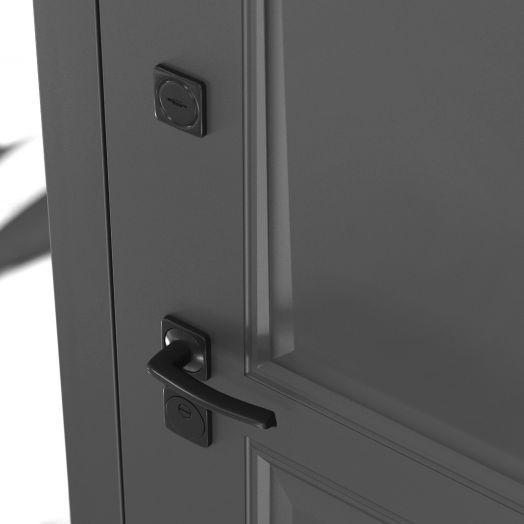 Входная дверь Лабиринт ОРЛЕАН с зеркалом Панорама Белый софт