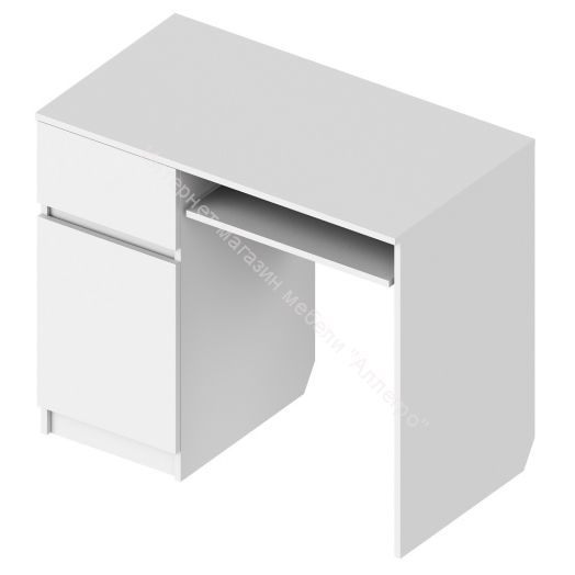 Компьютерный стол "СК-7" Велес (левый) Белый лофт