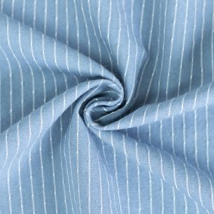 Хлопок фактурный белая полоска цвет джинсовый 50х45