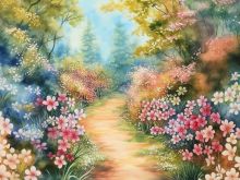 Фон стена "Spring wall №3"