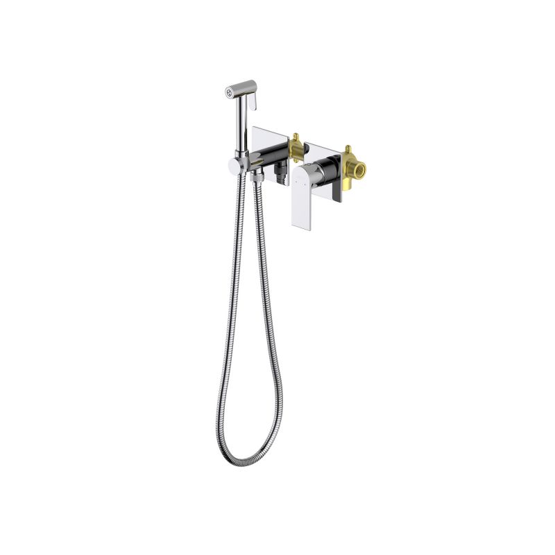 Комплект для гигиенического душа встроенный 2 отв. AQUATEK AQ1420CR ЛИРА