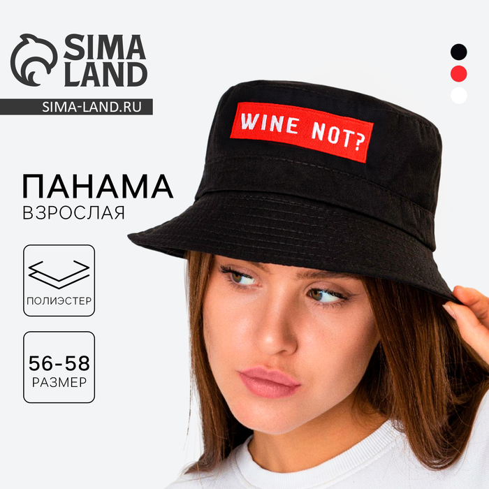 Панама Wine not, цвет чёрный