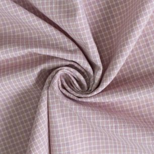 Хлопок двухсторонний мелкая клеточка, цвет пудровый, 50*35 см