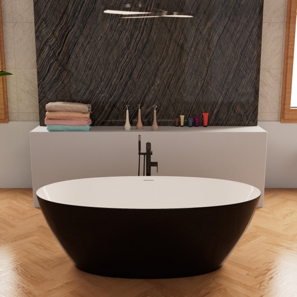 Изображение Ванна Frank  F6123 черно-белая